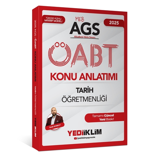 MEB AGS ÖABT Tarih Öğretmenliği Konu Anlatımı Yediiklim Yayınları 2025