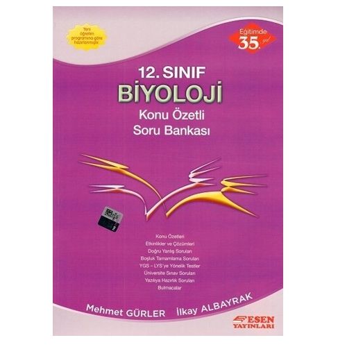 12. Sınıf Biyoloji Konu Özetli Soru Bankası - Esen Yayınları