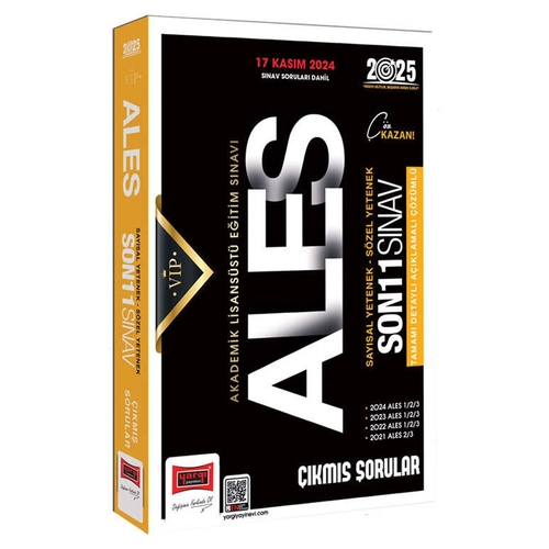 ALES VİP Son 11 Sınav Çıkmış Sorular Yargı Yayınları 2025