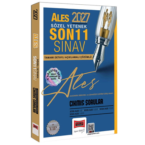 ALES VIP Sözel Yetenek Son 11 Sınav Çıkmış Sorular Yargı Yayınları 2027