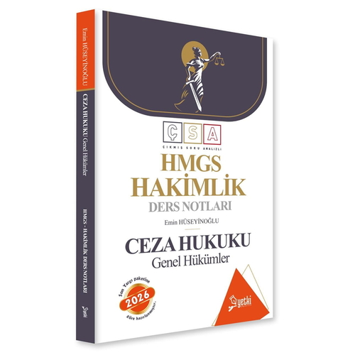 ÇSA HMGS Hakimlik Ders Notları Ceza Hukuku Genel Hükümler Yetki Yayınları 2026