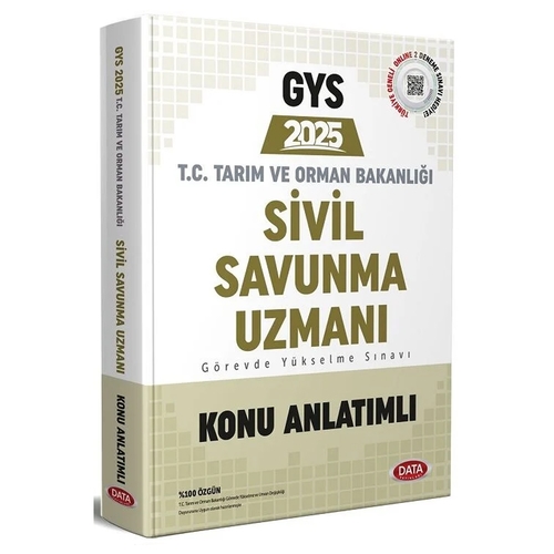 GYS Tarım ve Orman Bakanlığı Sivil Savunma Uzmanı Konu Anlatımlı Data Yayınları 2025