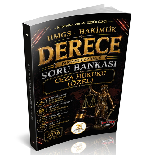 HUKAL HMGS-Hakimlik Derece Ceza Hukuku Özel Hükümler Soru Bankası Savaş Yayınevi 2026