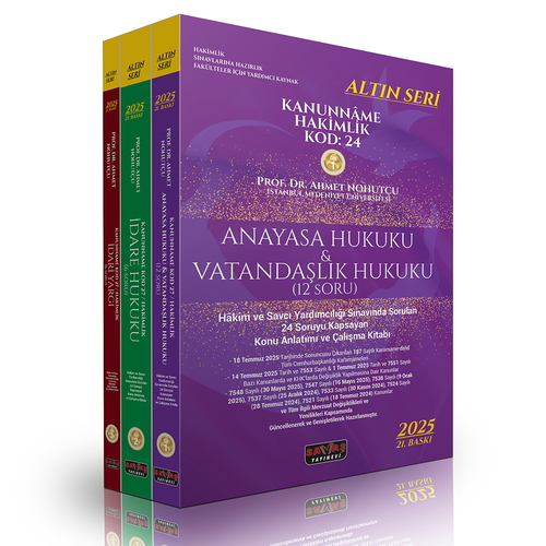 KANUNNAME Hakimlik Kod: 24 Savaş Yayınları Ağustos 2025