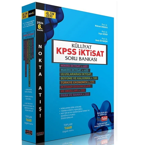 Kelepir Ürün İadesizdir - Nokta Atışı KÜLLİYAT KPSS İktisat Soru Bankası Savaş Yayınları 2024