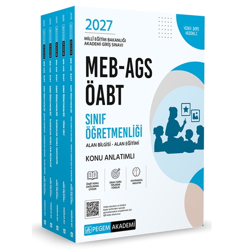MEB AGS ÖABT Sınıf Öğretmenliği Alan Bilgisi Alan Eğitimi Konu Anlatımlı Set Pegem Akademi 2027