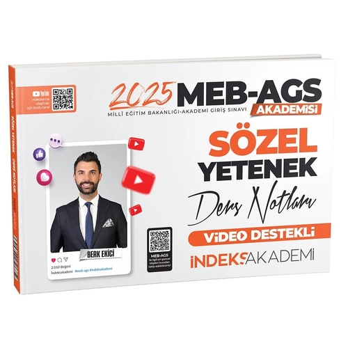 MEB AGS Sözel Yetenek Video Ders Notları İndeks Akademi Yayınları 2025