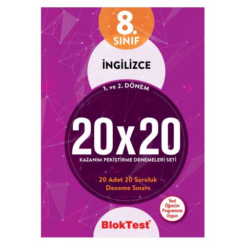 8. Sınıf Bloktest İngilizce 20x20 Kazanım Pekiştirme Denemeleri Seti Tudem Yayınları