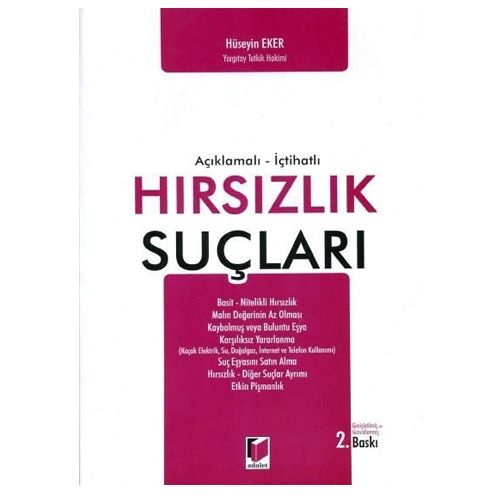 Hırsızlık Suçları - Hüseyin Eker