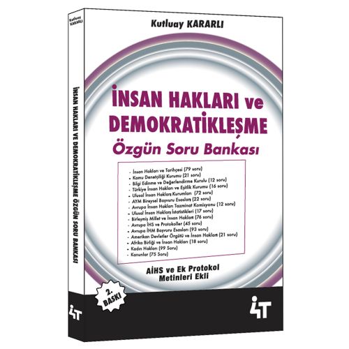 İnsan Hakları ve Demokratikleşme Özgün Soru Bankası 4T Yayınları 2019