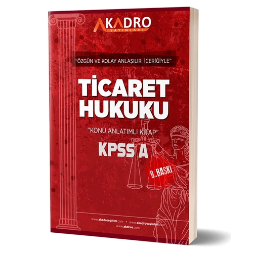 KPSS A Grubu Ticaret Hukuku Konu Anlatımlı A Kadro Yayınları 2024