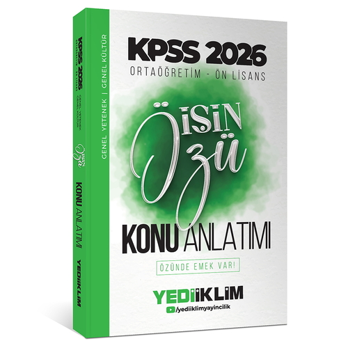 KPSS Ortaöğretim Önlisans İŞİN ÖZÜ Tek Kitap Konu Anlatımı Yediiklim Yayınları 2026