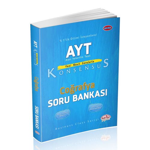 AYT Konsensüs Coğrafya Soru Bankası Editör Yayınları