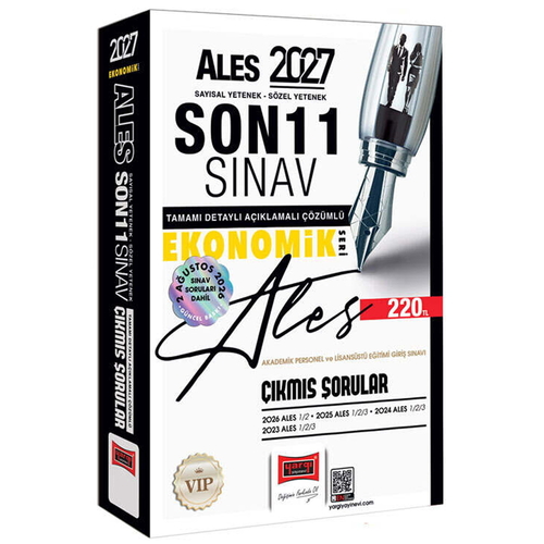 ALES Ekonomik Seri Son 11 Sınav Sayısal-Sözel Yetenek Çıkmış Sorular Yargı Yayınları 2027
