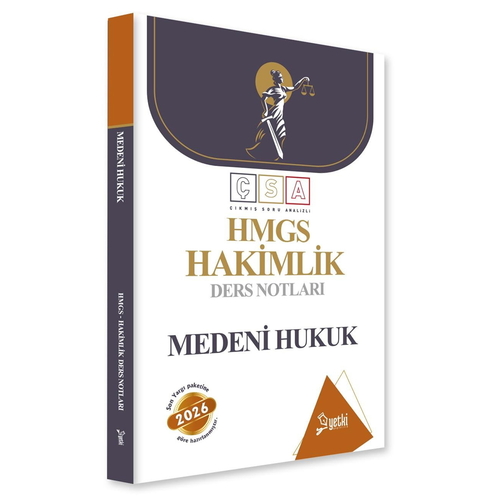 ÇSA HMGS Hakimlik Ders Notları Medeni Hukuk Yetki Yayınları 2026
