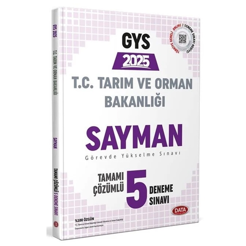 GYS Tarım ve Orman Bakanlığı Sayman 5 Deneme Data Yayınları 2025