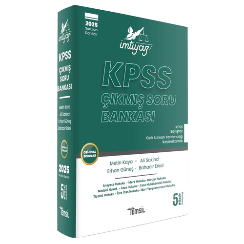 İmtiyaz KPSS Çıkmış Soru Bankası Temsil Kitap Yayınları 2025