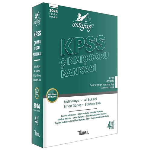 İmtiyaz KPSS Çıkmış Soru Bankası Temsil Kitap Yayınları 2025