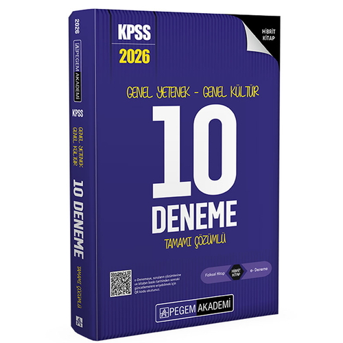 KPSS Genel Yetenek Genel Kültür 10 Deneme Pegem Akademi Yayınları 2026