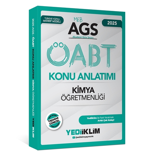 MEB AGS ÖABT Kimya Öğretmenliği Konu Anlatımı Yediiklim Yayınları 2025