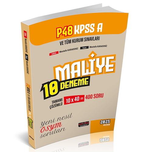 P48 KPSS A Grubu Maliye 10 Deneme Tamamı Çözümlü Savaş Yayınları 2025