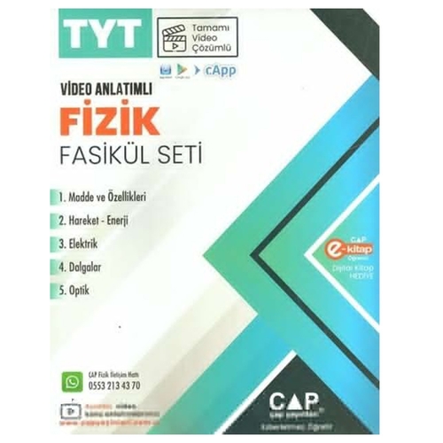 TYT Fizik Video Anlatımlı Fasikül Seti Çap Yayınları