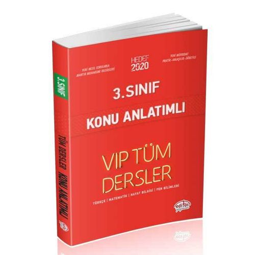 3. Sınıf VIP Tüm Dersler Konu Anlatımlı Editör Yayınları
