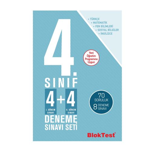 4. Sınıf Bloktest 4+4 Deneme Sınavı Seti Tudem Yayınları