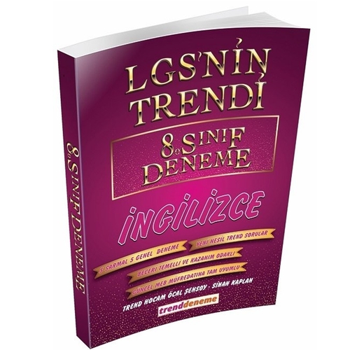 8. Sınıf LGS İngilizce LGS nin Trendi 10 Deneme Trend Akademi Yayınları 2021