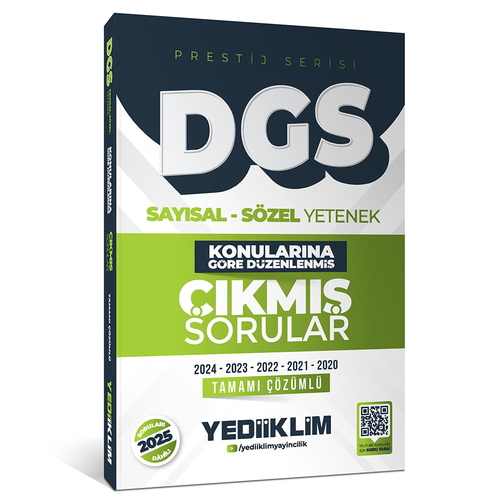 DGS Prestij Serisi Sayısal Sözel Yetenek Konularına Göre Düzenlenmiş Çıkmış Sorular Yediklim Yayınları 2026