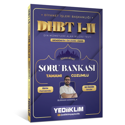 Diyanet İşleri Başkanlığı DHBT I-II Ortaöğretim Ön Lisans Lisans Soru Bankası Yediiklim Yayınları 2026