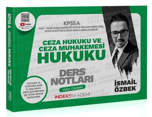 KPSS A Grubu Ceza Hukuku ve Ceza Muhakemesi Hukuku Video Ders Notları İndeks Akademi Yayınları 2025