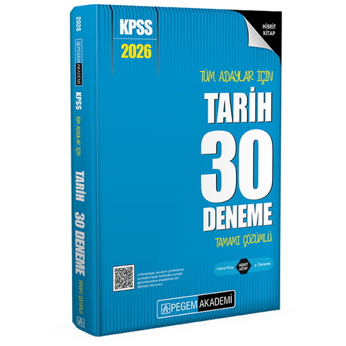 KPSS Tüm Adaylar İçin Tarih 30 Deneme Tamamı Çözümlü Pegem Akademi Yayınları 2026