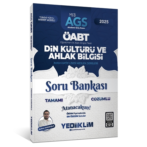 MEB AGS ÖABT Din Kültürü ve Ahlak Bilgisi Soru Bankası Yediiklim Yayınları 2025