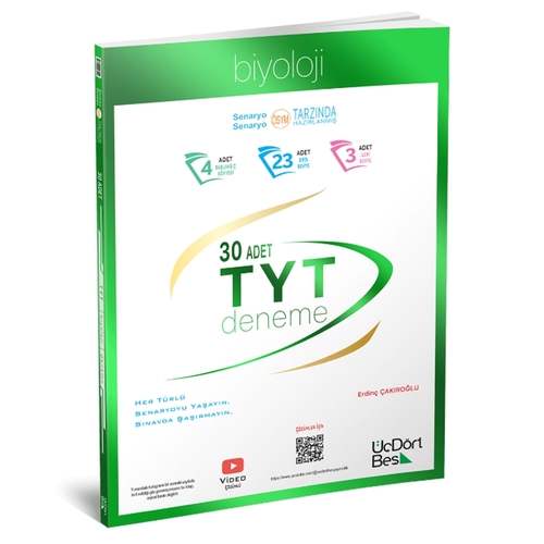 TYT Biyoloji 30’lu Deneme ÜçDörtBeş Yayınları