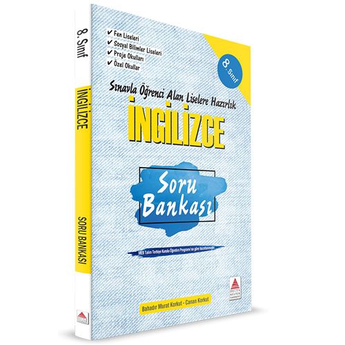 8. Sınıf İngilizce Soru Bankası Liselere Hazırlık Delta Kültür Yayınları