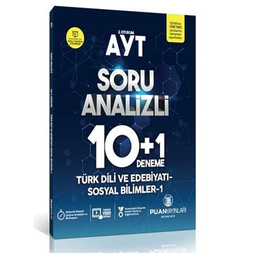AYT Türk Dili ve Edebiyatı Soru Analizli 10+1 Deneme Puan Yayınları