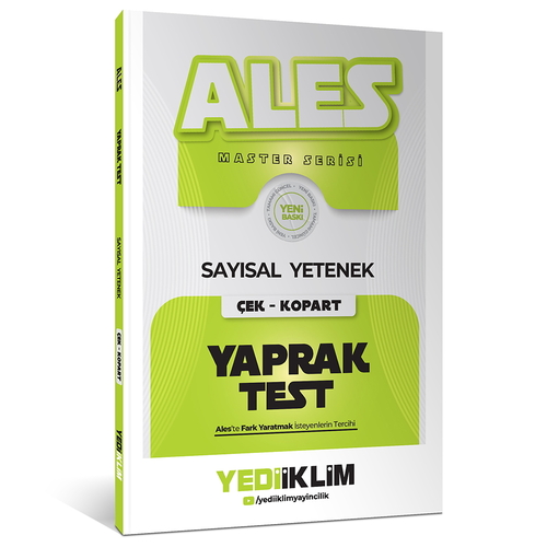 ALES Sayısal Yetenek Çek Kopart Yaprak Test Yediiklim Yayınları 2027