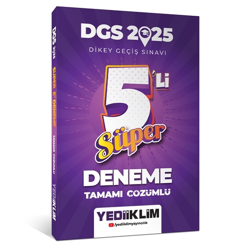 DGS Sayısal-Sözel Yetenek Süper 5 Deneme Yediiklim Yayınları 2025