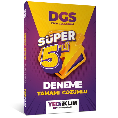 DGS Sayısal Sözel Yetenek Süper 5 Deneme Yediiklim Yayınları 2027