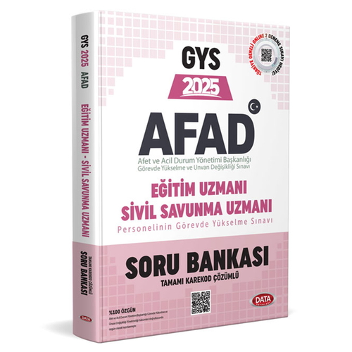 GYS AFAD Eğitim Uzmanı ile Sivil Savunma Uzmanı Soru Bankası Data Yayınları 2025