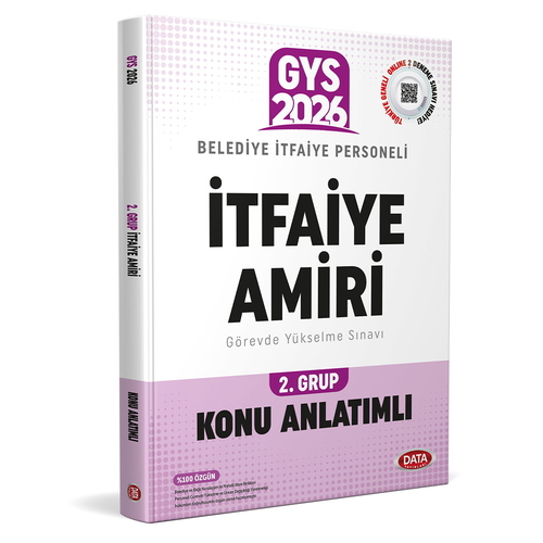 GYS Belediye İtfaiye Personeli İtfaiye Amiri 2. Grup Konu Anlatımı Data Yayınları 2026