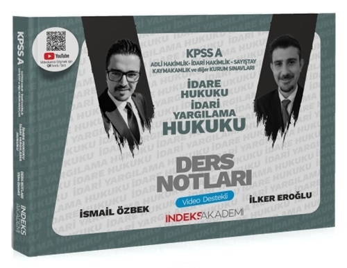 KPSS A Grubu İdare ve İdari Yargılama Hukuku Video Ders Notları İndeks Akademi Yayınları 2025