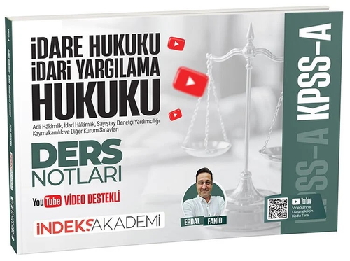 KPSS A Grubu İdare ve İdari Yargılama Hukuku Video Ders Notları İndeks Akademi Yayınları 2026