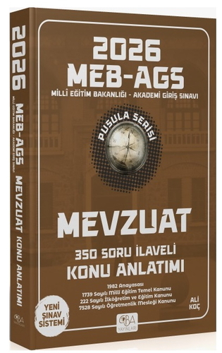 MEB AGS Mevzuat Konu Anlatımı Pusula Serisi CBA Yayınları 2026