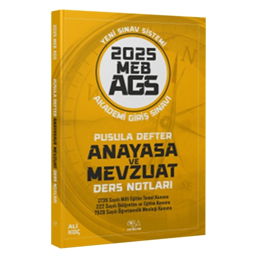MEB AGS Pusula Defter Anayasa ve Mevzuat Ders Notları CBA Yayınları 2025