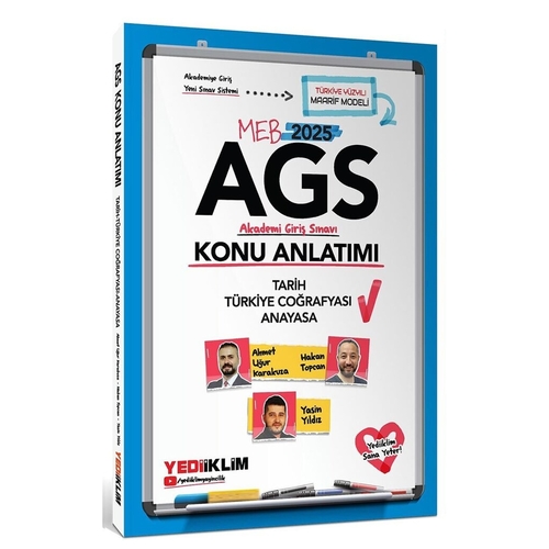 MEB AGS Tarih Türkiye Coğrafyası ve Anayasa Konu Anlatımı Yediiklim Yayınları 2025