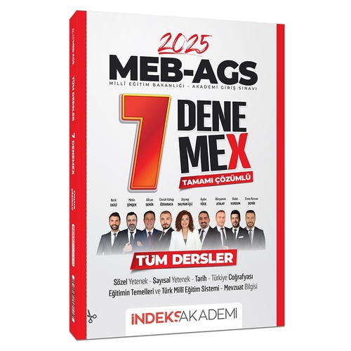 MEB AGS Tüm Dersler 7 DenemeX Çözümlü İndeks Akademi Yayınları 2025