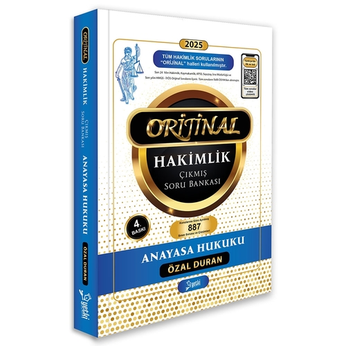 Orijinal Anayasa Hukuku Hakimlik Çıkmış Soru Bankası Yetki Yayınları 2025
