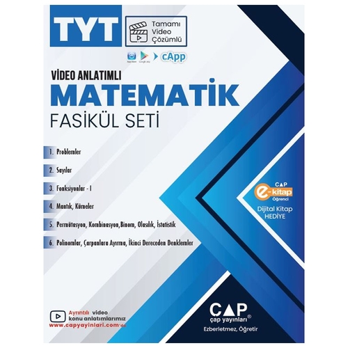 TYT Matematik Video Anlatımlı Fasikül Seti Çap Yayınları